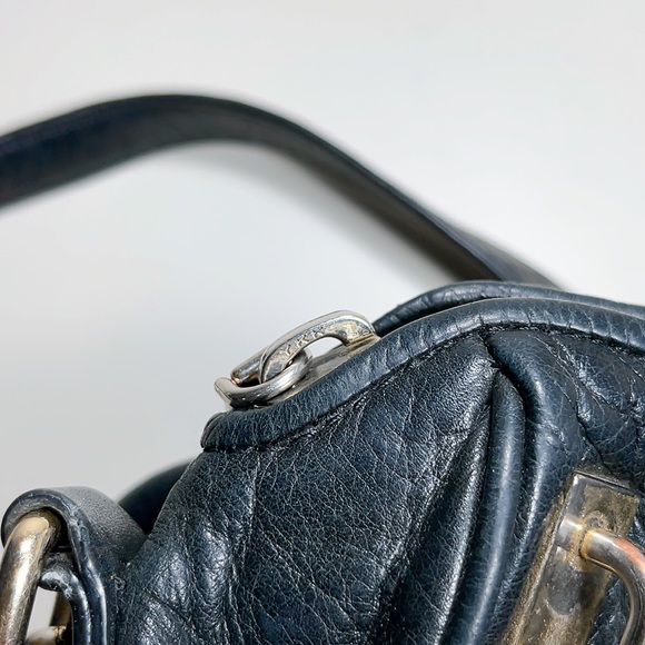 Rebecca Minkoff Studded Cupid Satchel Black Color With Gold tone Hardware - Picture 6 of 16